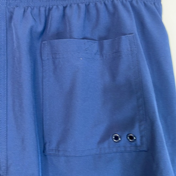 Roots Mens Graphic Logo Swim Shorts Navy Blue Mesh Lined Pockets Draw String L - Picture 7 of 13